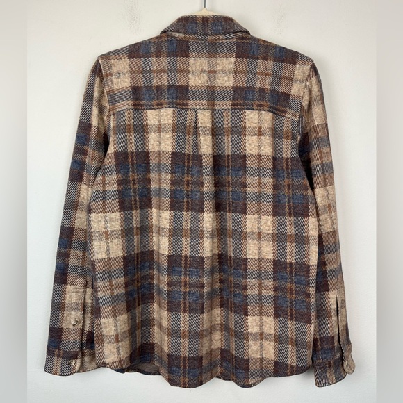 Faherty Bozeman Plaid Legend Women’s Sweater Shirt Medium - Picture 4 of 13